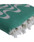 Cabana wendbare Fouta grün - 100x200 cm