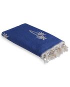 Wendbare blaue Fouta-Palme - 100x200 cm