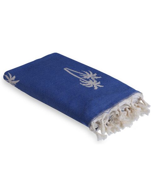 Wendbare blaue Fouta-Palme - 100x200 cm