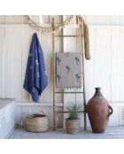 Wendbare blaue Fouta-Palme - 100x200 cm