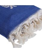 Wendbare blaue Fouta-Palme - 100x200 cm