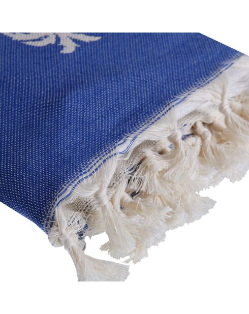 Wendbare blaue Fouta-Palme - 100x200 cm