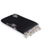 Fouta reversible Palmier noir - 100x200 cm