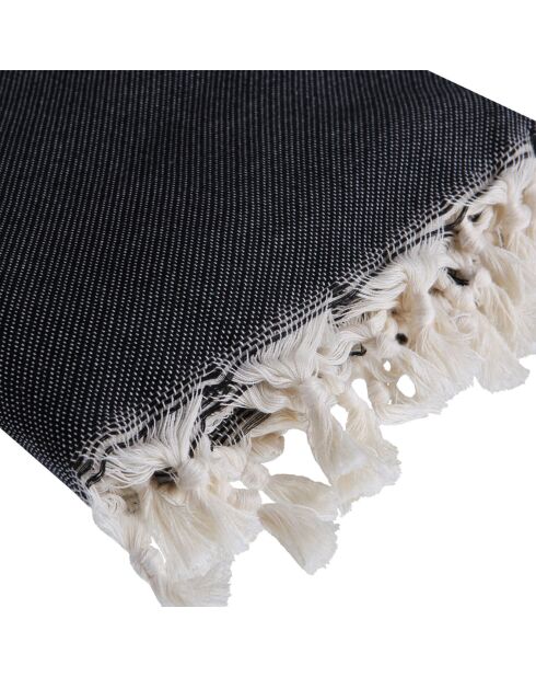 Omkeerbare zwarte fouta-palmboom - 100x200 cm