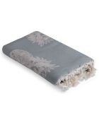 Wendbare Fouta aus grauer Ananas - 100x200 cm