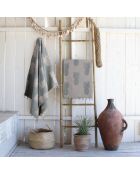 Wendbare Fouta aus grauer Ananas - 100x200 cm