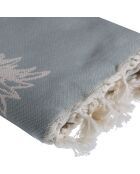 Wendbare Fouta aus grauer Ananas - 100x200 cm