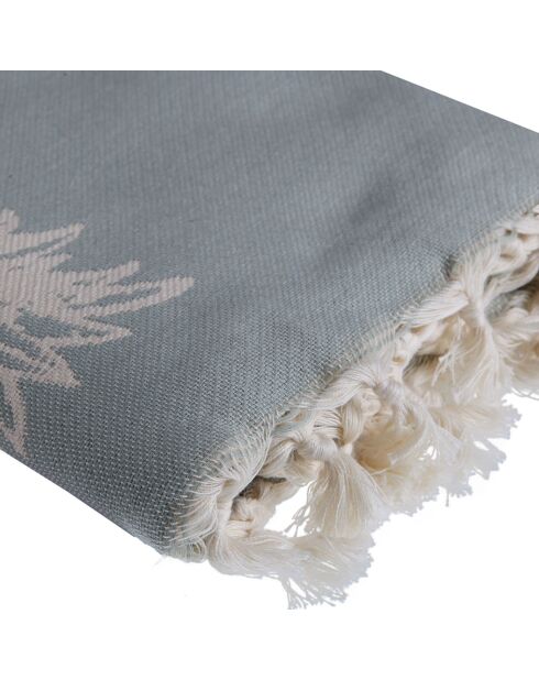 Wendbare Fouta aus grauer Ananas - 100x200 cm