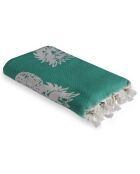 Wendbare Fouta grüne Ananas - 100x200 cm