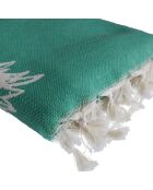 Wendbare Fouta grüne Ananas - 100x200 cm