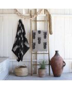 Omkeerbare fouta-zwarte ananas - 100x200 cm