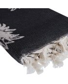 Omkeerbare fouta-zwarte ananas - 100x200 cm