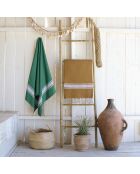 Fouta traditionnelle St Tropez vert - 100x200 cm