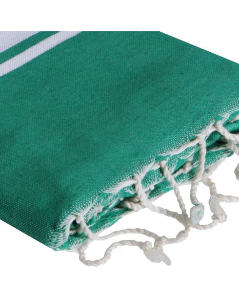 Fouta traditionnelle St Tropez vert - 100x200 cm