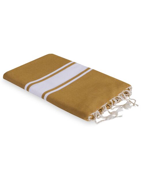 Fouta traditionnelle St Tropez jaune - 100x200 cm