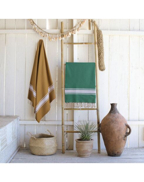 Fouta traditionnelle St Tropez jaune - 100x200 cm