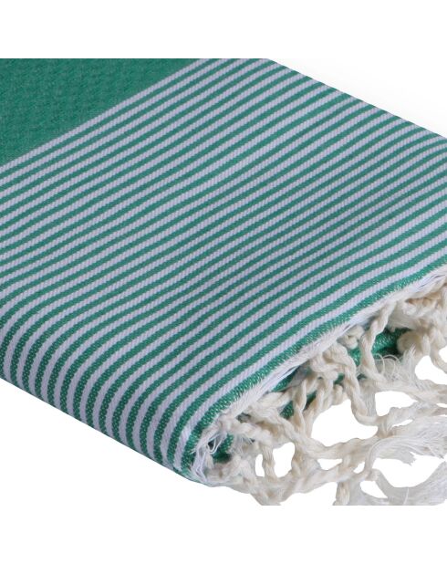 Fouta Ibiza Bienenwabe grün - 100x200 cm