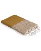 Fouta Ibiza Bienenwabe gelb - 100x200 cm