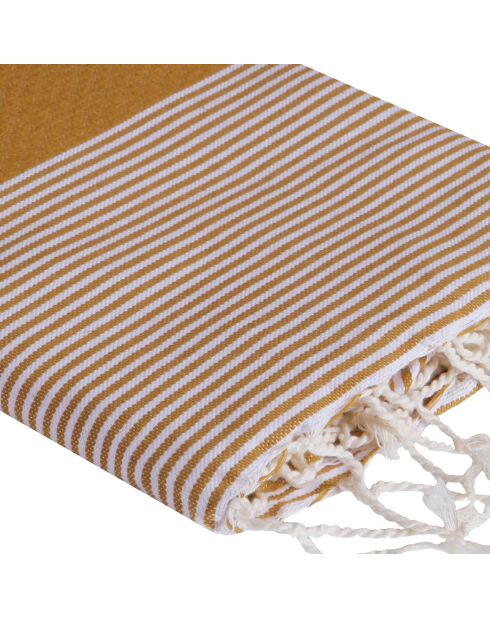 Fouta Ibiza Bienenwabe gelb - 100x200 cm