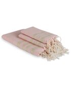 Hamptons 3-delige roze badfoutas - 100x200 cm