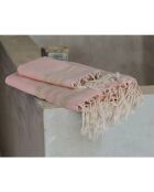 Hamptons 3-delige roze badfoutas - 100x200 cm