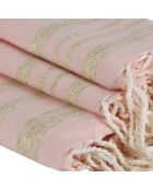 Hamptons 3-delige roze badfoutas - 100x200 cm