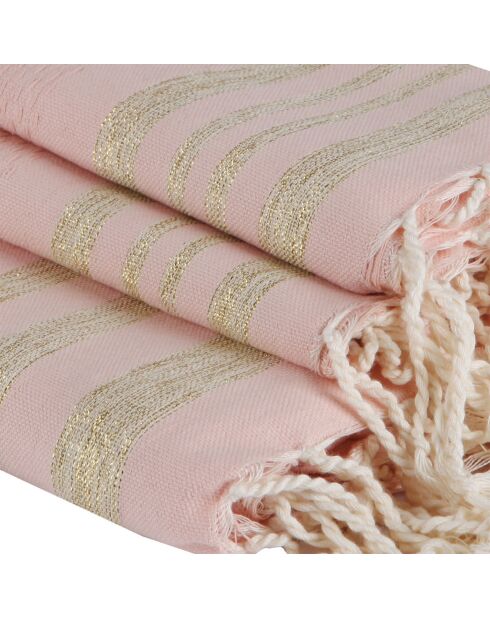 Hamptons 3-delige roze badfoutas - 100x200 cm
