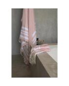 Hamptons 3-delige roze badfoutas - 100x200 cm