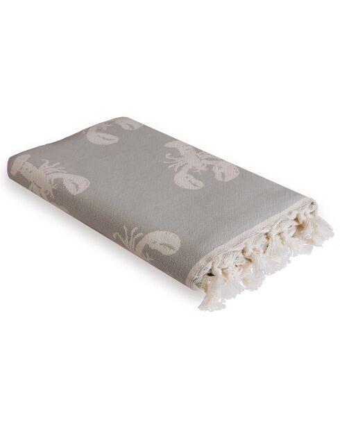 Fouta aragosta reversibile tortora - 100x200 cm