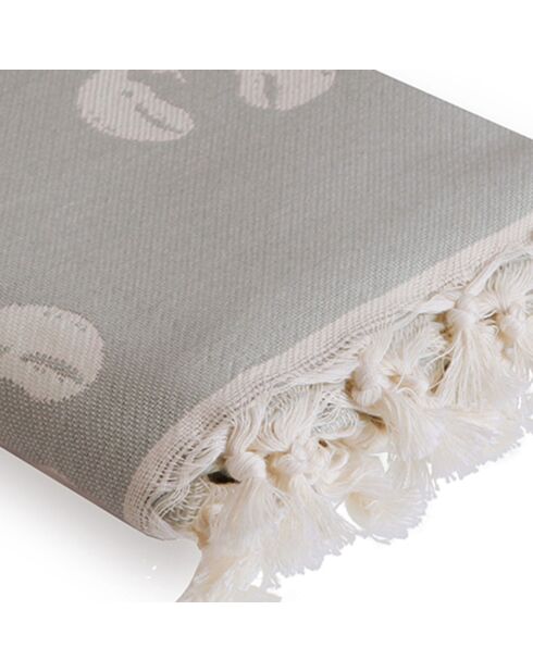 Fouta aragosta reversibile tortora - 100x200 cm