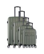 4 Valises 4 roues Archie-M 46/55/65/75 cm vert kaki
