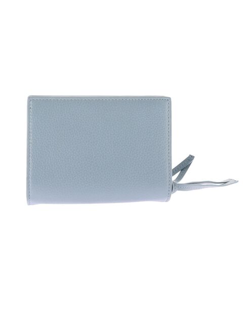 Porte-monnaie en Cuir bleu - Très bon état - 12x9.5 cm