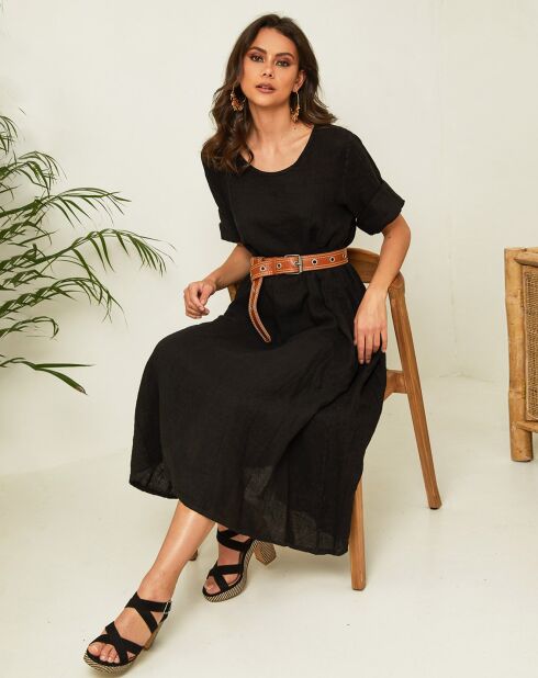 Robe 100% Lin Gatsi noire