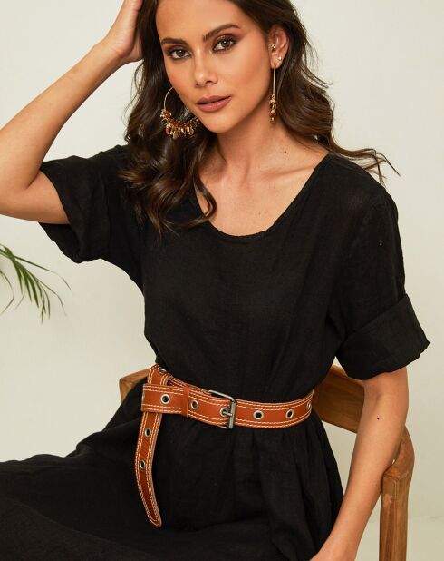 Robe 100% Lin Gatsi noire