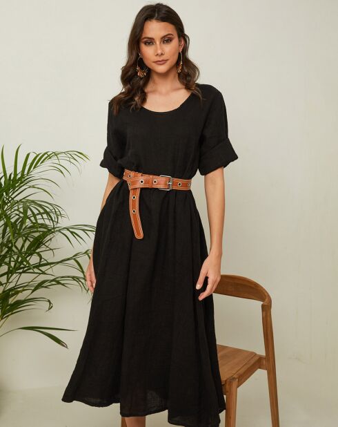 Robe 100% Lin Gatsi noire