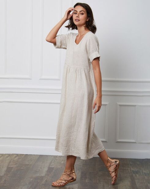 Robe 100% Lin Jimbo beige