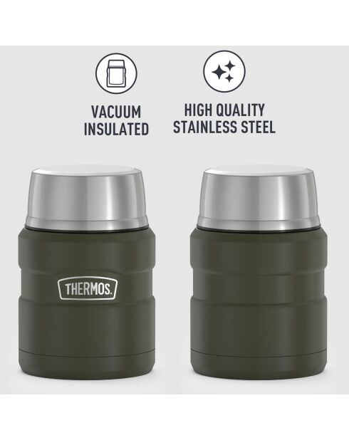 Bouteille isotherme King vert army - 0.47L
