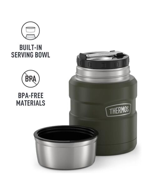 Bouteille isotherme King vert army - 0.47L