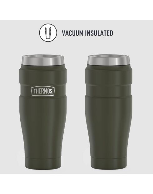 Mug Tumbler isotherme King vert army - 0.47L