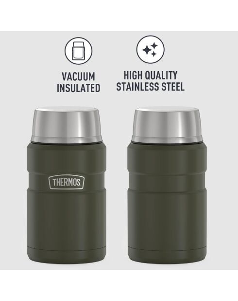 Porte-aliments isotherme King vert army - 0.71L