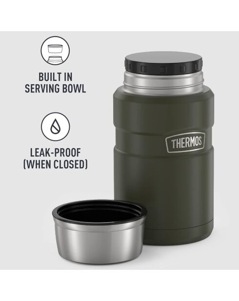 Porte-aliments isotherme King vert army - 0.71L