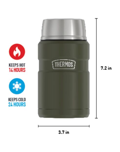 Porte-aliments isotherme King vert army - 0.71L