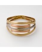 Bague Riley or tricolore