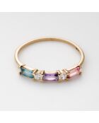 Hazel Semi Precious Stones geelgouden ring