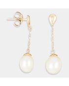 Boucles d'oreilles Aueri Perles or jaune
