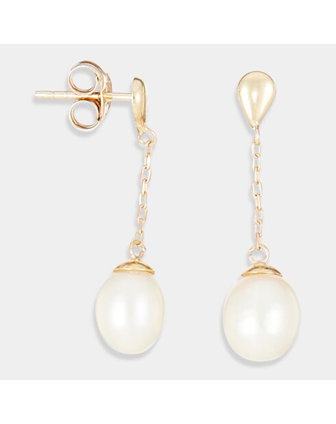 Boucles d'oreilles Aueri Perles or jaune