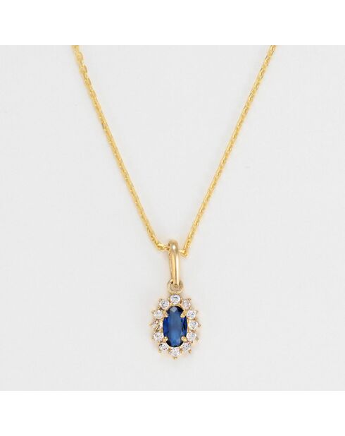 Anhänger Sintra Saphir aus Gelbgold