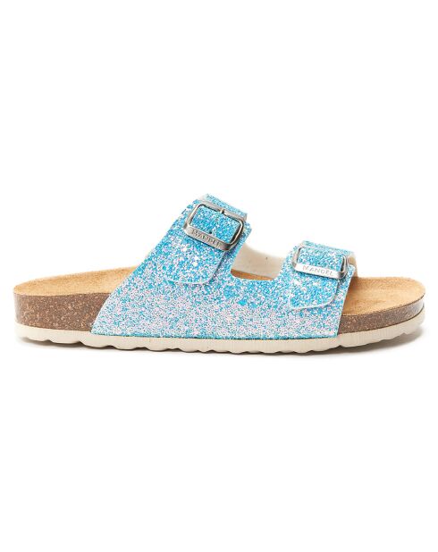 Mules Alberto bleu/strass