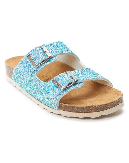 Mules Alberto bleu/strass