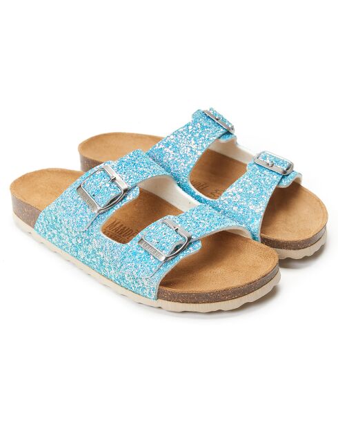 Mules Alberto bleu/strass
